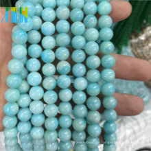 Joyas Piedras preciosas semipreciosas Perlas 8mm naturales lisas redondas Tipo de piedras preciosas Amazonita